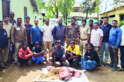 ಜಿಂಕೆ ಮಾಂಸ ಸಾಗಾಟ 5 ಮಂದಿ ಬಂಧನ