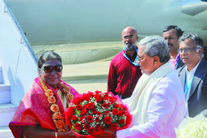 ರಾಷ್ಟ್ರಪತಿ ಅವರಿಗೆ ಸಿಎಂರಿಂದ ಸ್ವಾಗತ