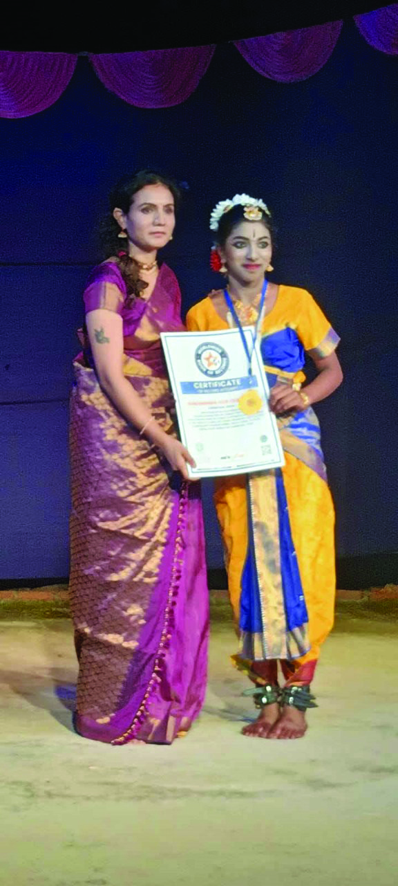 “ಭರತನಾಟ್ಯದಲ್ಲಿ ದಿಯಾ ಚೌಧರಿ ವಿಶ್ವ ದಾಖಲೆ”