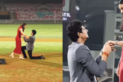 ಸ್ಮೃತಿ ಮಂದಾನಗೆ ಕ್ರೀಡಾಂಗಣದ ಮಧ್ಯೆ ಪ್ರಪೋಸ್ ಮಾಡಿದ ಪಲಾಶ್ ಮುಚ್ಛಲ್!