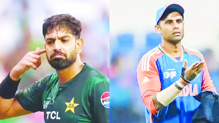 ಏಷ್ಯಾ ಕಪ್‌ನಲ್ಲಿ ನಿಯಮ ಬಾಹಿರ ವರ್ತನೆ : ಹ್ಯಾರಿಸ್‌ಗೆ ಎರಡು ಪಂದ್ಯಗಳ ನಿಷೇಧ, ಸೂರ್ಯಕುಮಾರ್‌ಗೆ ದಂಡ