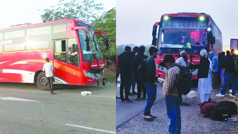 ಜೋಧಪುರ್‌ಗೆ ತೆರಳುತ್ತಿದ್ದ ಬಸ್ಸಿನ ಎಂಜಿನ್‌ನಲ್ಲಿ ಹೊಗೆ