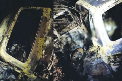 ರಸ್ತೆ ಅಪಘಾತದಲ್ಲಿ ಹೊತ್ತಿ ಉರಿದ ಕಾರು ಇಬ್ಬರು ಸಜೀವ ದಹನ