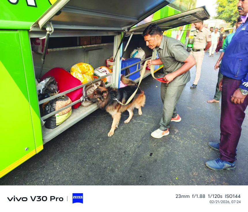 ಖಾಸಗಿ ಬಸ್‌ಗಳ ತಪಾಸಣೆ