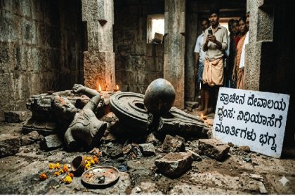 ನಿಧಿ ಆಸೆಗೆ ದೇಗುಲ ಧ್ವಂಸ