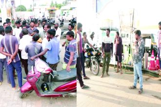 ಪ್ಲಾಸ್ಟಿಕ್ ಬಾಟಲಿಗೆ ಪೆಟ್ರೋಲ್ ಹಾಕದ್ದಕ್ಕೆ ಆಕ್ರೋಶ  ಚಿಕ್ಕಬಳ್ಳಾಪುರದಲ್ಲಿ ಬಂಕ್ ಕ್ಲೋಸ್ ಮಾಡಿಸಿದ ರೈತರು