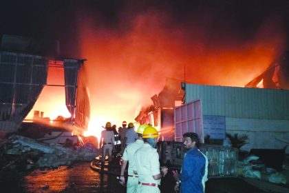 ಕೇಬಲ್ ಕಾರ್ಖಾನೆಗೆ ಬೆಂಕಿ ಕೋಟ್ಯಾಂತರ ರೂಪಾಯಿ ಮೌಲ್ಯದ ವಸ್ತುಗಳು ನಾಶ