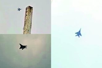 ಯುದ್ಧ ವಿಮಾನಗಳ ಹಾರಾಟ ಗಾಬರಿಗೊಂಡ ಜನರು