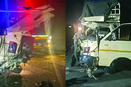 ಬೊಲೆರೋ ವಾಹನ ಸಿಮೆಂಟ್ ಟ್ಯಾಂಕರ್ ನಡುವೆ ಭೀಕರ ಡಿಕ್ಕಿ  8 ಮಂದಿ ಸಾವು