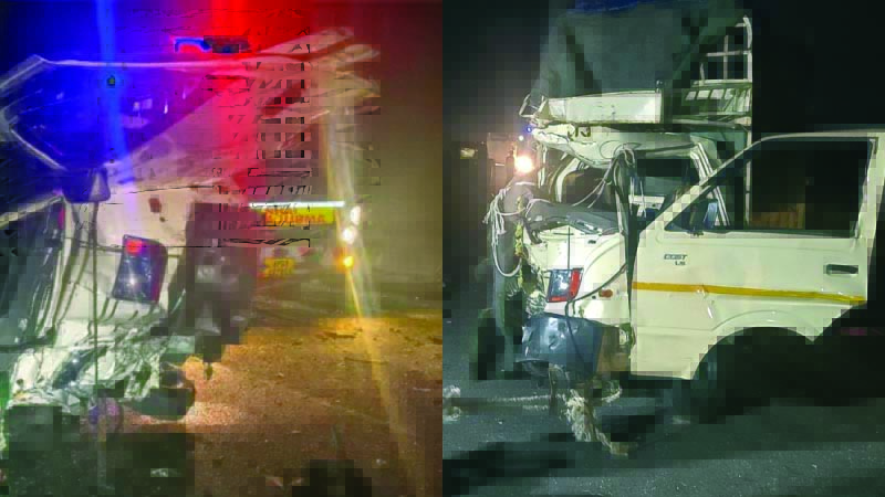 ಬೊಲೆರೋ ವಾಹನ ಸಿಮೆಂಟ್ ಟ್ಯಾಂಕರ್ ನಡುವೆ ಭೀಕರ ಡಿಕ್ಕಿ  8 ಮಂದಿ ಸಾವು