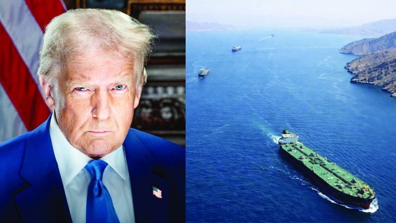 ಹಾರ್ಮಜ್ ಜಲಸಂಧಿ ಮೇಲೆ ಟ್ರಂಪ್ ದಿಗ್ಭಂಧನ